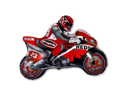 Nafukovací balón Motorka červená 80cm