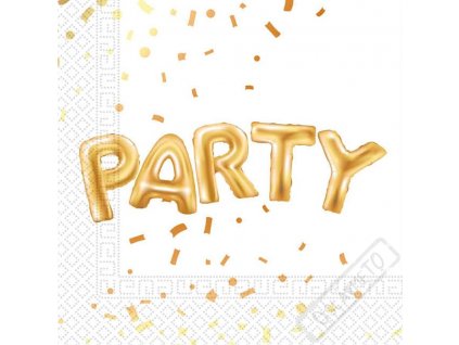 Papírové party ubrousky Party Gold