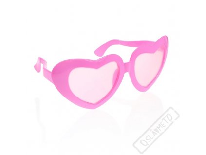 Jumbo party brýle srdce růžové