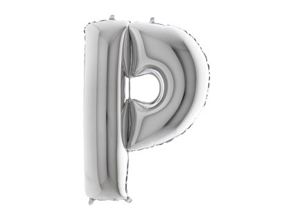 Nafukovací balón stříbrný písmeno P 101cm