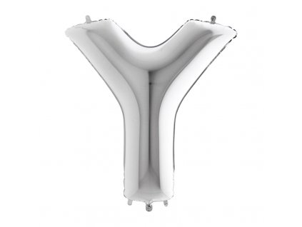 Nafukovací balón stříbrný písmeno Y 101cm