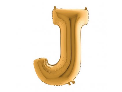 Nafukovací balón zlatý písmeno J 102cm