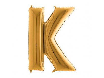 Nafukovací balón zlatý písmeno K 102cm