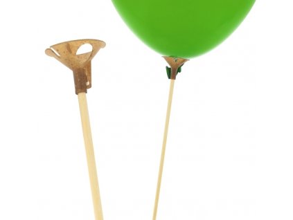 Tyčka na balónky EKO dřevěná s kloboučkem