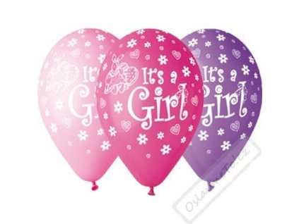 Latexové balónky s potiskem It's a Girl