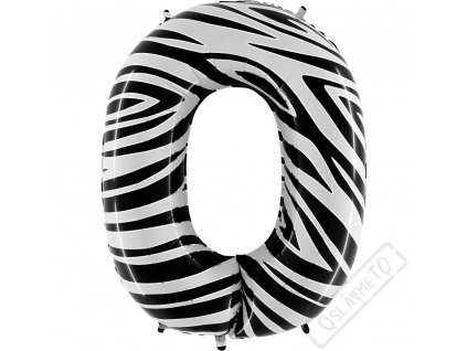 Nafukovací balón číslo 0 Zebra 102cm