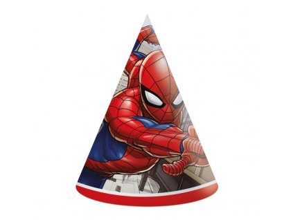 Papírové party kloboučky Spiderman