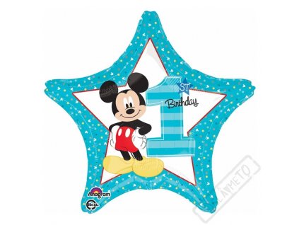 Nafukovací balónek 1.narozeniny Mickey 45cm