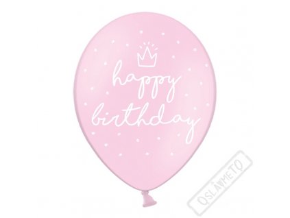 Latexový balónek Birthday Style Pinky