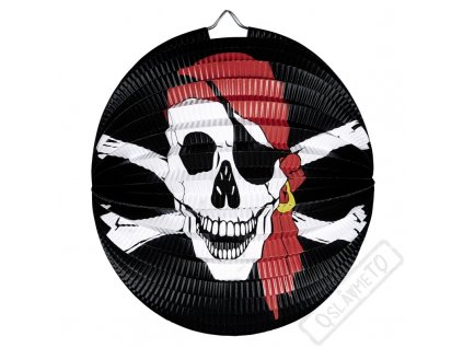 Papírový lampion kulatý Pirát