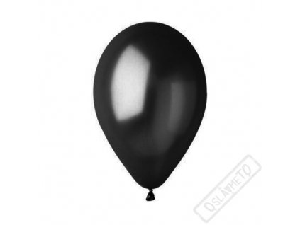 Metalický nafukovací balónek latex černý