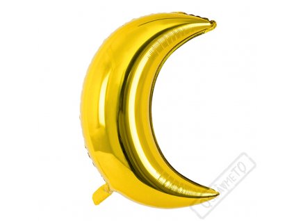 Nafukovací balónek fóliový Měsíc zlatý 60cm