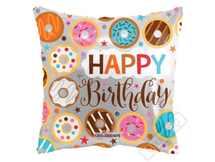 Narozeninový balónek polštářek Donuts 46cm