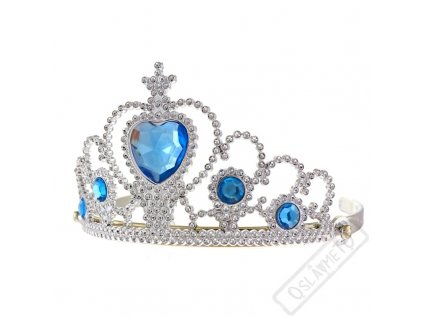 Korunka pro princeznu Frozen s modrými kamínky