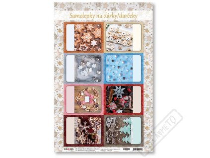 Vánoční samolepky na dárky Cukroví
