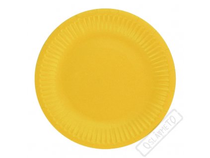Papírové barevné talířky žluté
