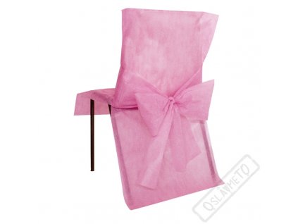 Univerzální potah na židli s mašlí růžový