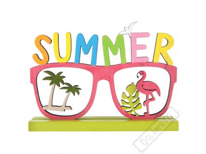 Dřevěná dekorace na stůl Brýle Summer