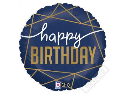 Nafukovací narozeninový balónek Geometry 45cm