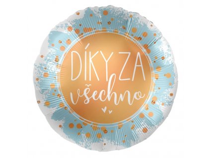 Balónek s českým textem Díky za všechno 43cm