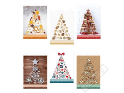 Vánoční jmenovky na dárky Vánoční stromy