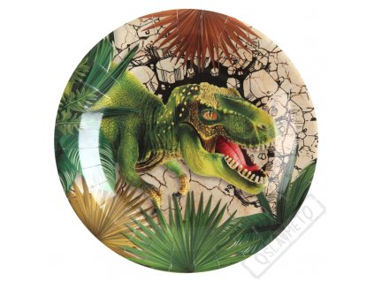 Papírové party talíře Dino T-Rex