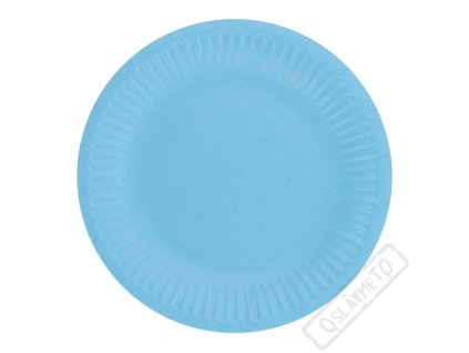 Papírové barevné talířky modré