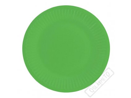 Papírové barevné talířky zelené