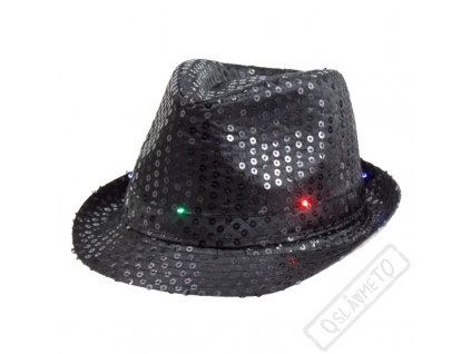 Svítící klobouk Pop Star černý
