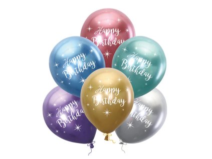 Latexové balónky Happy Birthday Glossy