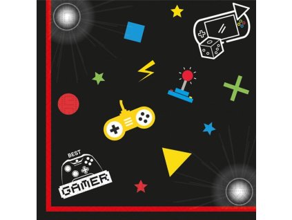 Papírové party ubrousky Gaming, 20ks