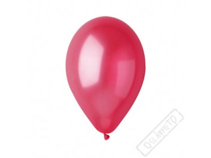 Metalický nafukovací balónek latex červený