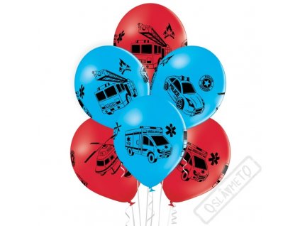 Latexové prémiové balónky s potiskem Záchranáři