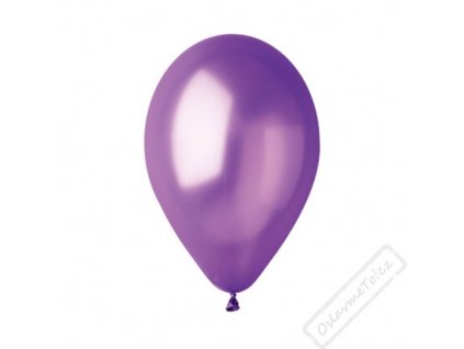 Metalický nafukovací balónek latex fialový