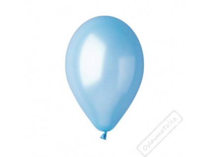 Metalický nafukovací balónek latex azurový