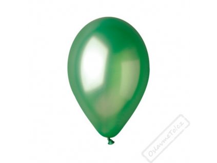 Metalický nafukovací balónek latex zelený