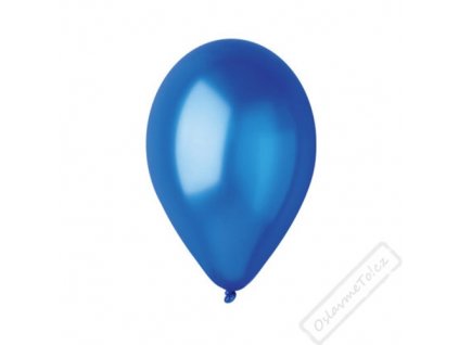 Metalický nafukovací balónek latex modrý