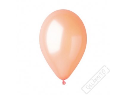 Metalický nafukovací balónek latex meruňkový