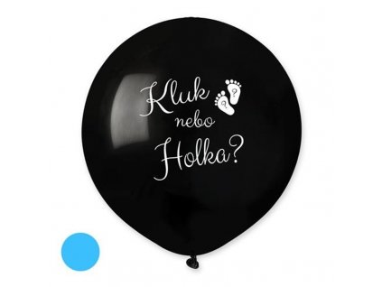 Balón s českým potiskem Kluk nebo holka? Modrá 50cm