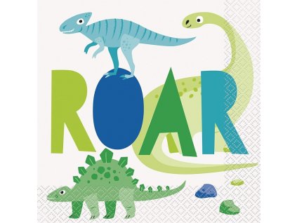 Papírové party ubrousky Dino Roar