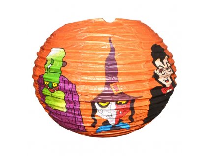 Papírový lampion kulatý Strašidla 25cm