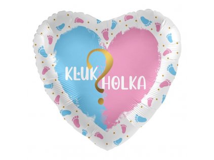Balónek s českým textem Kluk nebo holka 43cm