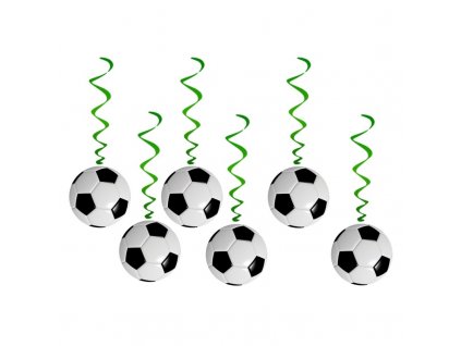 Závěsné spirálové dekorace Fotbalové míče