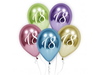 Latexové balónky s číslem 18 Glossy