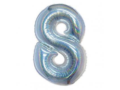 Nafukovací balón číslo 8 Glitter Pearl 76cm