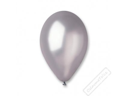 Metalický nafukovací balónek latex stříbrný