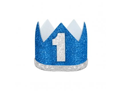 Korunka s jedničkou Královská modrá