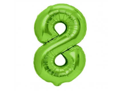 Nafukovací balón číslo 8 zelený 94cm