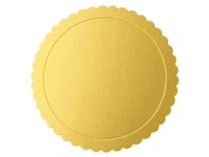 Dortová podložka pevná kulatá zlatá 30cm