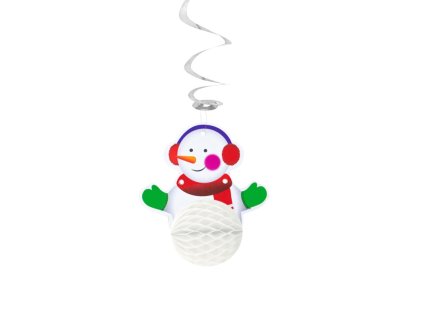 Vánoční závěsná dekorace Spiral Sněhulák